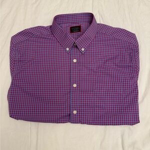 UNTUCKit Purple Checkered Men's Shirt